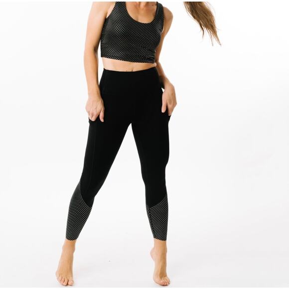 ZYIA Pants - Zyia Active Girls Night Out Printed High Rise Leggings Size 6 8